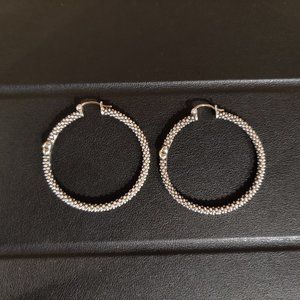 LAGOS 'X'  Caviar Hoop Earrings